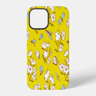 Coque iPhone 12 Insectes Fleurs Papillons : Motif sans couture d'é