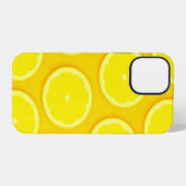 Coque iPhone 12 Iphone graphique jaune vif à tranche de citron (Verso Horizontal)
