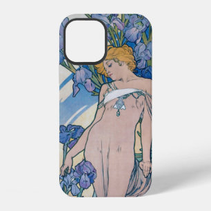 Coque iPhone 12 Iris (Quatre Fleurs), Alphonse Mucha