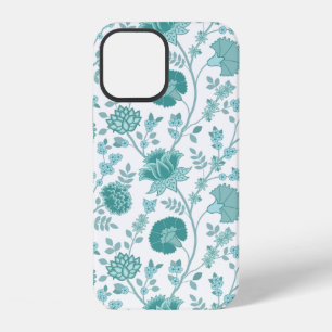 Coque iPhone 12 Jacobean Floral Big Motif Tee sur blanc