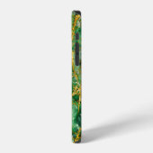 Coque iPhone 12 Jade et or (Côté gauche)