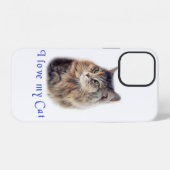 Coque iPhone 12 J'adore mon chat (Verso Horizontal)