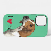 Coque iPhone 12 J'adore mon Treeing Walker (Verso Horizontal)