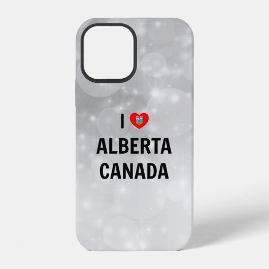 Coque iPhone 12 J'aime l'Alberta, Canada (Verso)