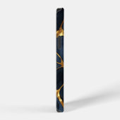 Coque iPhone 12 Japonais Kintsugi bleu foncé (Côté droit)