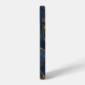 Coque iPhone 12 Japonais Kintsugi bleu foncé (Côté gauche)