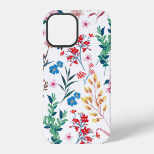 Coque iPhone 12 Jardin fleuri élégant en fleurs dessiné à la main