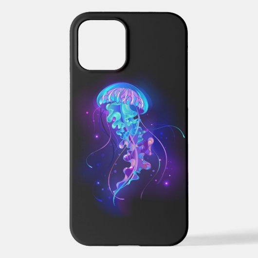 Coque iPhone 12 Jellyfish éclatante couleur (Verso)