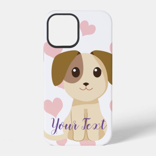 Coque iPhone 12 Joli Chien (Verso)