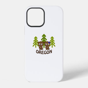 Coque iPhone 12 Joli couple de castors Oregon