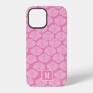 Coque iPhone 12 Joli motif de coquillages côtiers roses