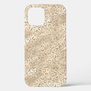 Coque iPhone 12 Joli motif imprimé de peau de léopard guépard marr