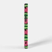 Coque iPhone 12 Joli motif pastèque rose et vert (Côté droit)