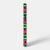 Coque iPhone 12 Joli motif pastèque rose et vert (Côté gauche)