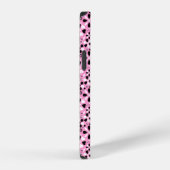 Coque iPhone 12 Jolies fleurs noires et blanches (Côté droit)