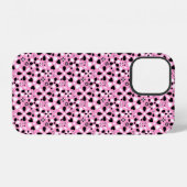 Coque iPhone 12 Jolies fleurs noires et blanches (Verso Horizontal)