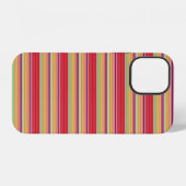 Coque iPhone 12 Jolies rayures colorées rouges (Verso Horizontal)