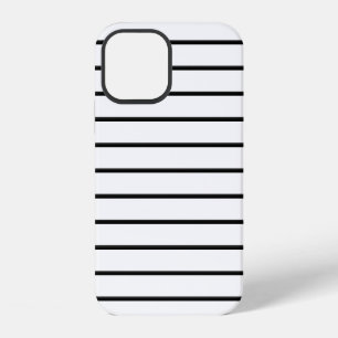 Coque iPhone 12 Jolies rayures noires et blanches