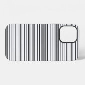 Coque iPhone 12 Jolies rayures noires et blanches (Verso Horizontal)
