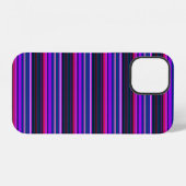 Coque iPhone 12 Jolies rayures roses violettes (Verso Horizontal)