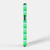 Coque iPhone 12 Jolies rayures vert aqua (Côté droit)