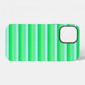 Coque iPhone 12 Jolies rayures vert aqua (Verso Horizontal)