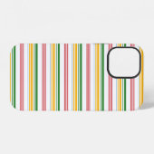 Coque iPhone 12 Jolies rayures vert jaune (Verso Horizontal)