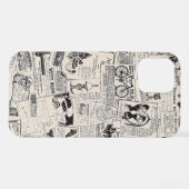 Coque iPhone 12 Journal vintage (Verso Horizontal)