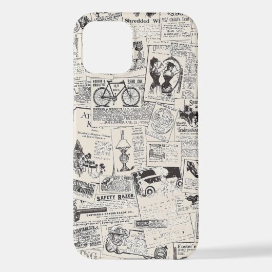 Coque iPhone 12 Journal vintage (Verso)