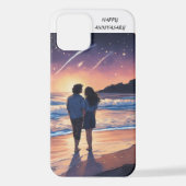 Coque iPhone 12 Joyeux Anniversaire Nature Beauté Couple Téléphone (Verso)