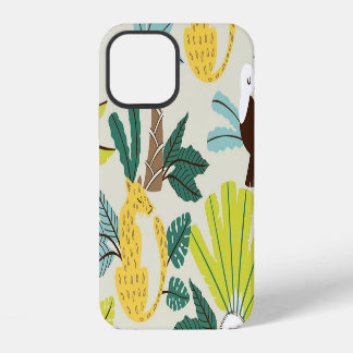 Coque iPhone 12 Jungle Joy : Cartoon Animal Fun