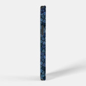 Coque iPhone 12 Lagune Bleue Minuit Pavé Terrazo Patchwork (Côté droit)