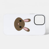 Coque iPhone 12 Lapin Brun Adorable (Verso Horizontal)