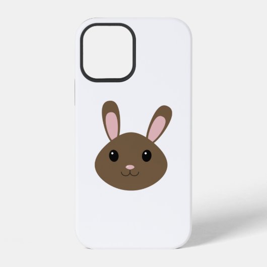 Coque iPhone 12 Lapin Brun Adorable (Verso)