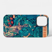 Coque iPhone 12 Lapin dans la forêt, William Morris (Verso Horizontal)