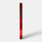 Coque iPhone 12 Le textile rouge en gros plan (Côté gauche)