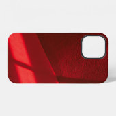 Coque iPhone 12 Le textile rouge en gros plan (Verso Horizontal)