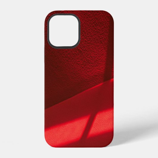 Coque iPhone 12 Le textile rouge en gros plan (Verso)