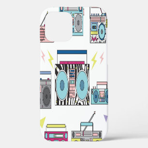 Coque iPhone 12 Lecteurs de Cassette Rétro : Art Vintage des Année