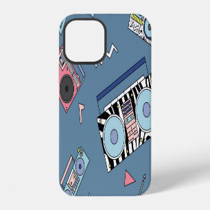Coque iPhone 12 Lecteurs de cassettes vintage : Art rétro transpar
