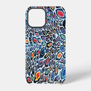 Coque iPhone 12 Léopard coloré : Textes vibrants Imprimer