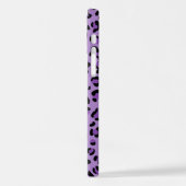Coque iPhone 12 Leopard Print, Léopard Spots, Purple Leopard (Côté gauche)
