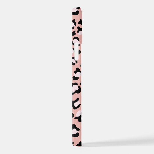 Coque iPhone 12 Léopard Print, Léopard Spots, Rose Léopard (Côté droit)