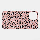 Coque iPhone 12 Léopard Print, Léopard Spots, Rose Léopard (Verso Horizontal)