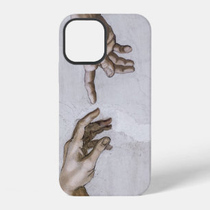 Coque iPhone 12 Les mains de Dieu et Adam par Michel-Ange