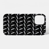 Coque iPhone 12 Lettre initiale de monogramme A (Verso Horizontal)