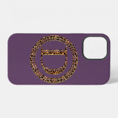Coque iPhone 12 Lettre léopard D (Verso Horizontal)