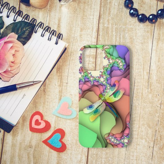Coque iPhone 12 Libellule Pastel