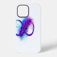L'infini avec plume violette