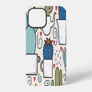 Coque iPhone 12 Llama Cactus : Conception sans fil dessinée à la m